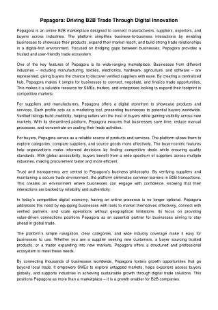 B2B Trade Website: How Pepagora Empowers Global Business