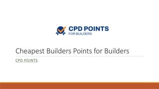 Cheapest Builders Points for Builders – Save More on Every Project