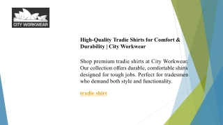 High-Quality Tradie Shirts for Comfort & Durability  City Workwear