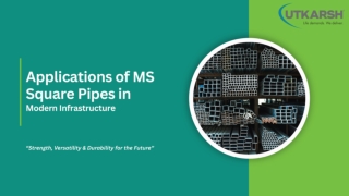 Applications of MS Square Pipes in Modern Infrastructure