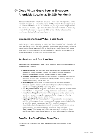 Cloud Virtual Guard Tour in Singapore_ Affordable Security at 30 SGD Per Month