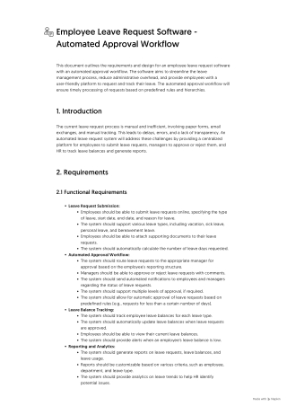 Employee Leave Request Software - Automated Approval Workflow