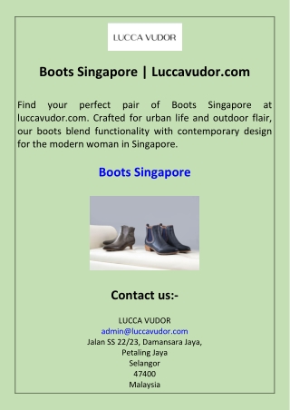 Boots Singapore Luccavudor.com
