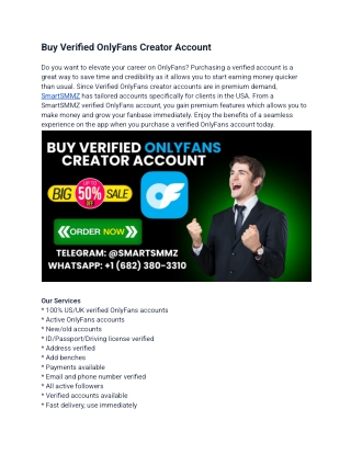 How do I find trusted sites to buy a verified OnlyFans creator account_