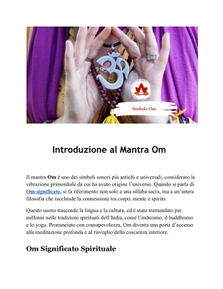 Introduzione al Mantra Om