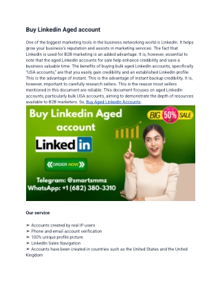 How do I know if a seller offers legit aged LinkedIn accounts_