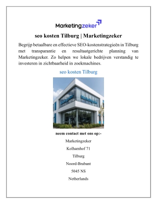 seo kosten Tilburg | Marketingzeker