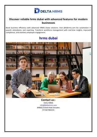 Discover reliable hrms dubai with advanced features for modern businesses