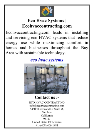 Eco Hvac Systems | Ecohvaccontracting.com