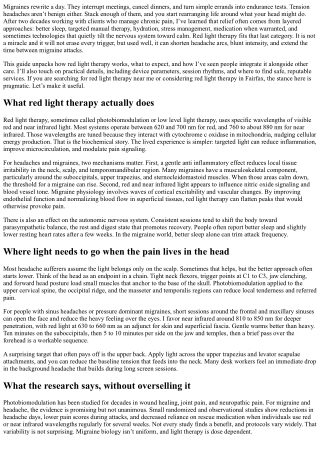 Red Light Therapy for Pain Relief: Headache and Migraine Support