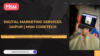 Digital Marketing Services Jaipur  MSM CoreTech