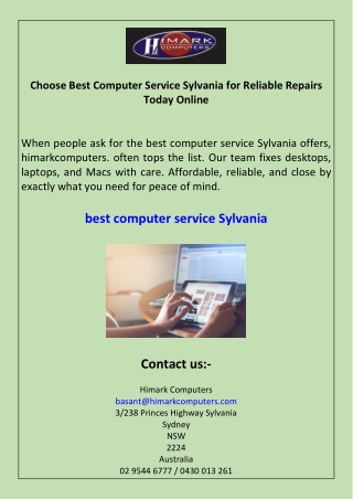 Choose Best Computer Service Sylvania for Reliable Repairs Today Online