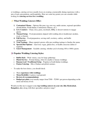 Best Non Veg Catering Services in Hyderabad