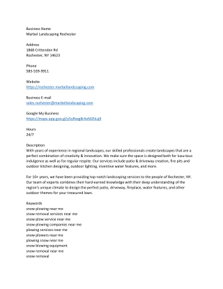 desMarbel Landscaping Rochester