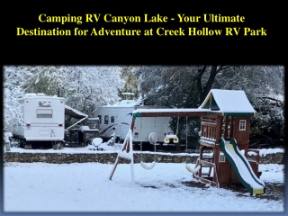 Camping RV Canyon Lake - Your Ultimate Destination for Adventure at Creek Hollow RV Park