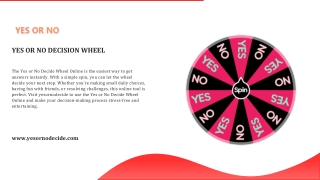Yes or No Decide Wheel Online