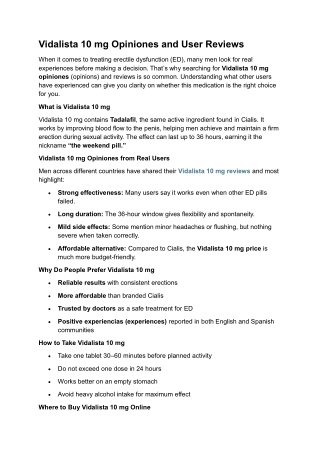 vidalista 10 mg opiniones