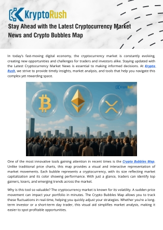 Interactive Crypto Bubbles Map for Market Trends & Prices