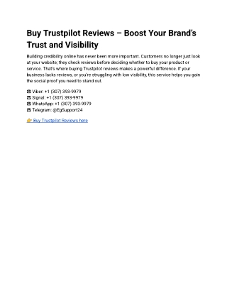 3Buy Trustpilot Reviews – Boost Your Brand’s Trust and Visibility