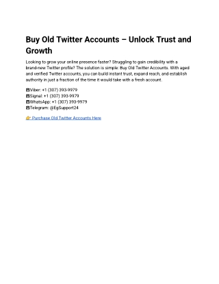 5Buy Old Twitter Accounts – Unlock Trust and Growth