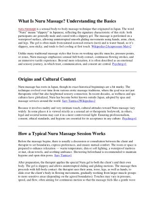 nuru massage