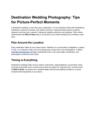 Destination Wedding Photography Tips for Picture-Perfect Moments