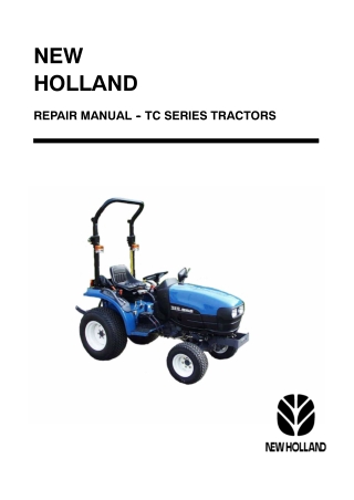New Holland TC21D Tractor Service Repair Manual Instant Download