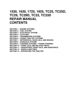 New Holland TC29D Tractor Service Repair Manual Instant Download