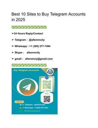 Best 10 Sites to Buy Telegram Accounts in 2025
