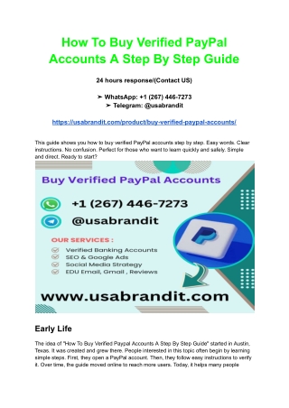 How To Buy Verified PayPal Accounts A Step By Step Guide