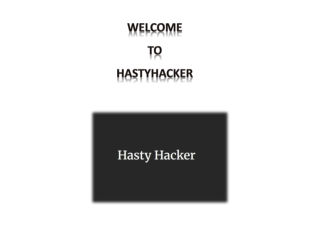 Hastyhacker