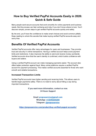 How to Buy Verified PayPal Accounts Easily in 2026_ Quick & Safe Guide