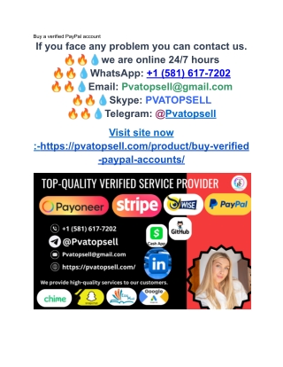 7.0 Best Sites To Buy verified PayPal Accounts In This 2025