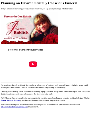 Affordable Prepaid Options from Blackpool Funeral Directors