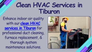 Clean HVAC Services in Tiburon