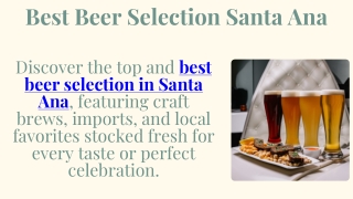 Best Beer Selection Santa Ana
