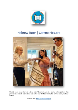 Hebrew Tutor | Ceremonies.pro