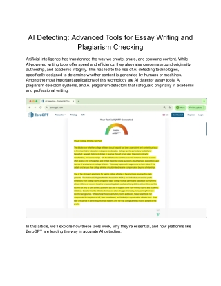 ZeroGPT – Anti ChatGPT Detection Tool for Original Content