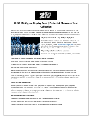 LEGO Minifigure Display Case