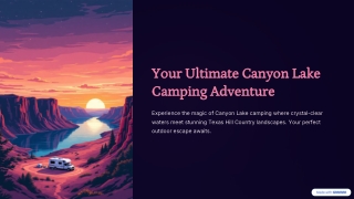 Camping RV Canyon Lake