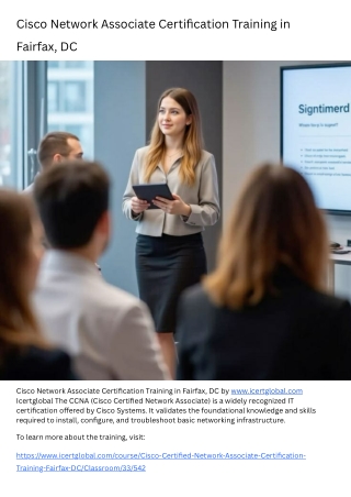 Cisco Network Associate Certification Training in Fairfax, DC
