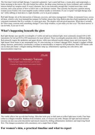 Fairfax Red Light Therapy for Women: From Dull to Dazzling Skin