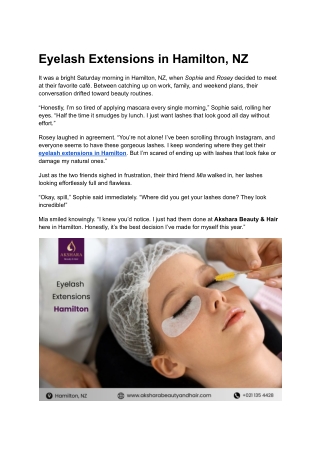 Eyelash Extensions in Hamilton, NZ