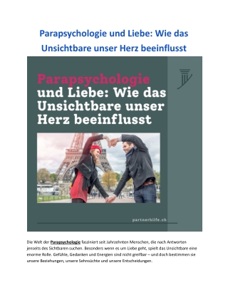 Parapsychologie und Liebe_ Wie das Unsichtbare unser Herz beeinflusst