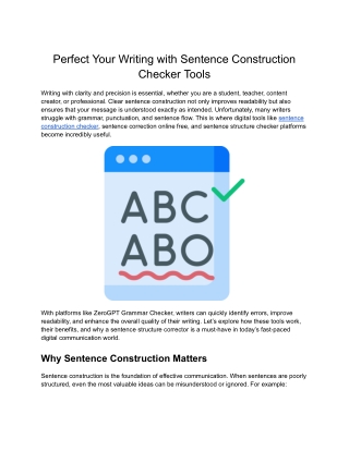 ZeroGPT – Spelling Error Checker for Flawless Writing