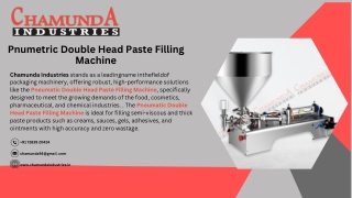 Pneumatic Double Head Paste Filling Machine