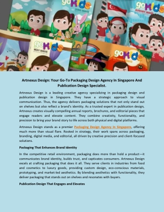 Packaging Design Agency In Singapore