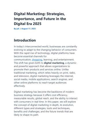 Digital Marketing