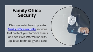 Family Office Security