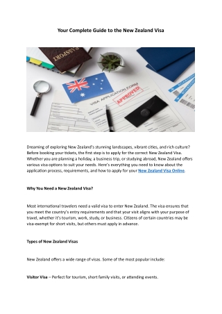Your Complete Guide to the New Zealand Visa